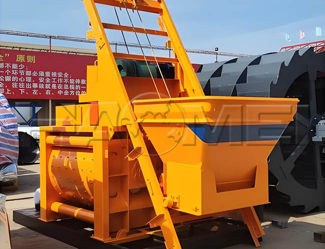 خلاط الخرسانة JS1000 ذو المحورين لمحطات الخرسانة مسبقة الصب