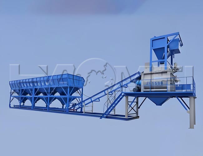كيفية مطابقة خلاطة الخرسانة من طراز JS مع وحدة خلط وتجميع المواد (Batching Machine) من طراز PLD؟