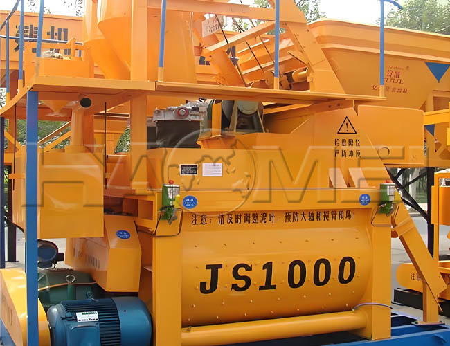 خلاطة الخرسانة ثنائية المحور JS1000: معدات الخلط الأساسية لمحطات خلط الخرسانة HZS50 / HZS60
